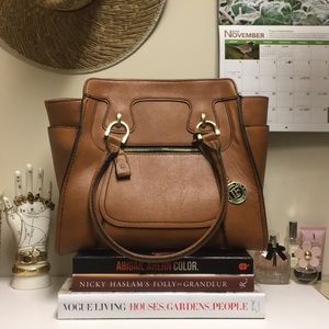London Fog Structured Purse in Camel